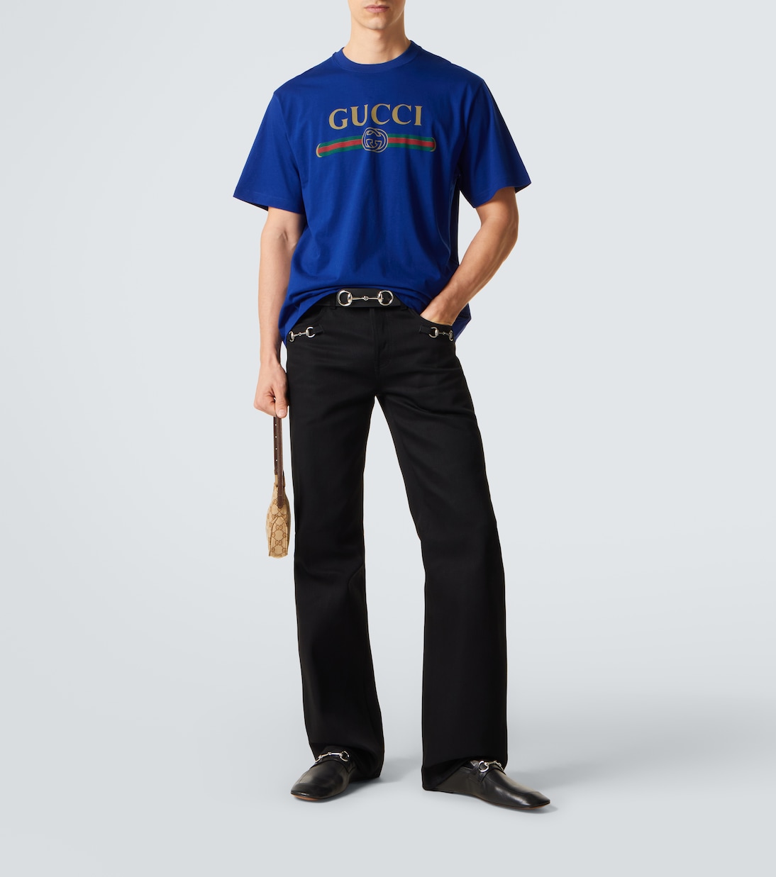 Logo cotton and silk jersey T-shirt | Gucci