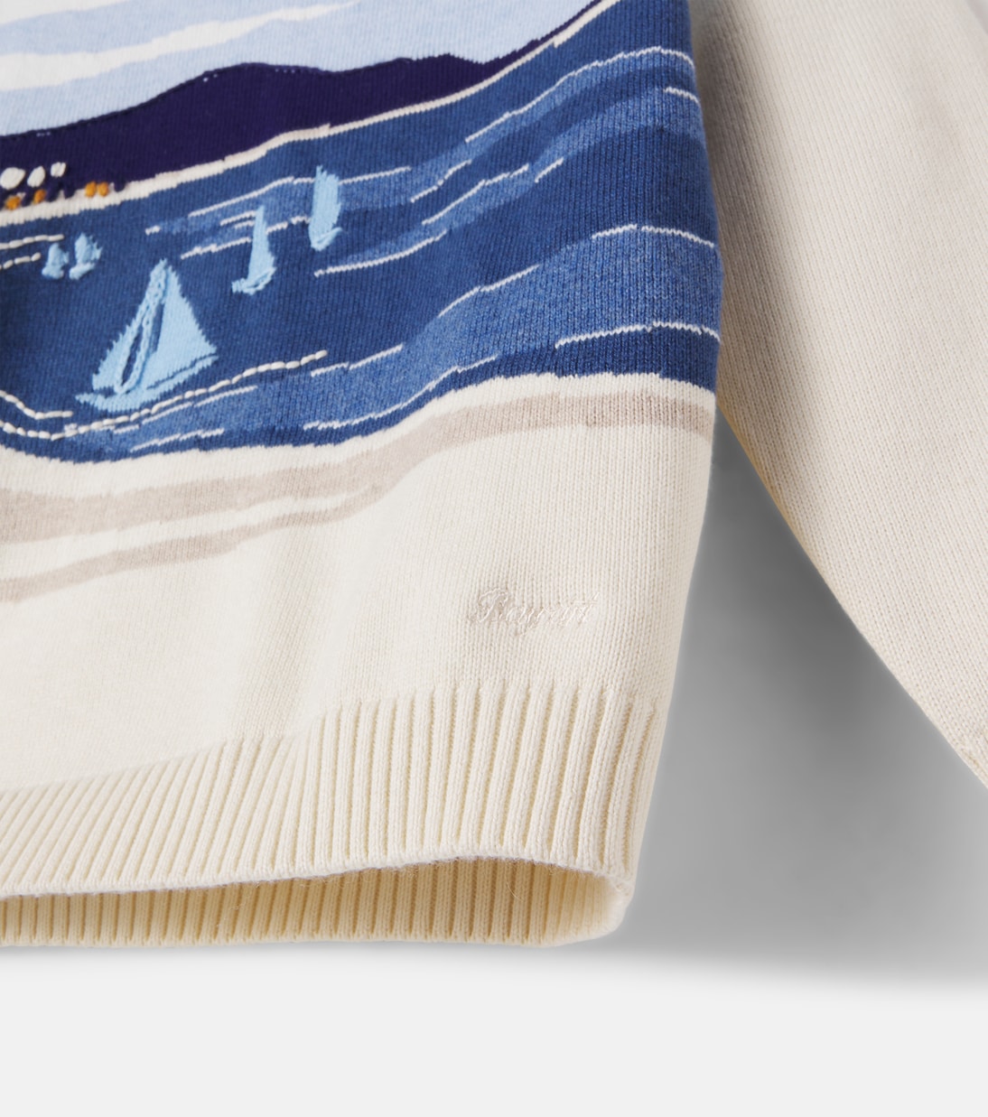 Cotton and cashmere jacquard sweater | Bonpoint