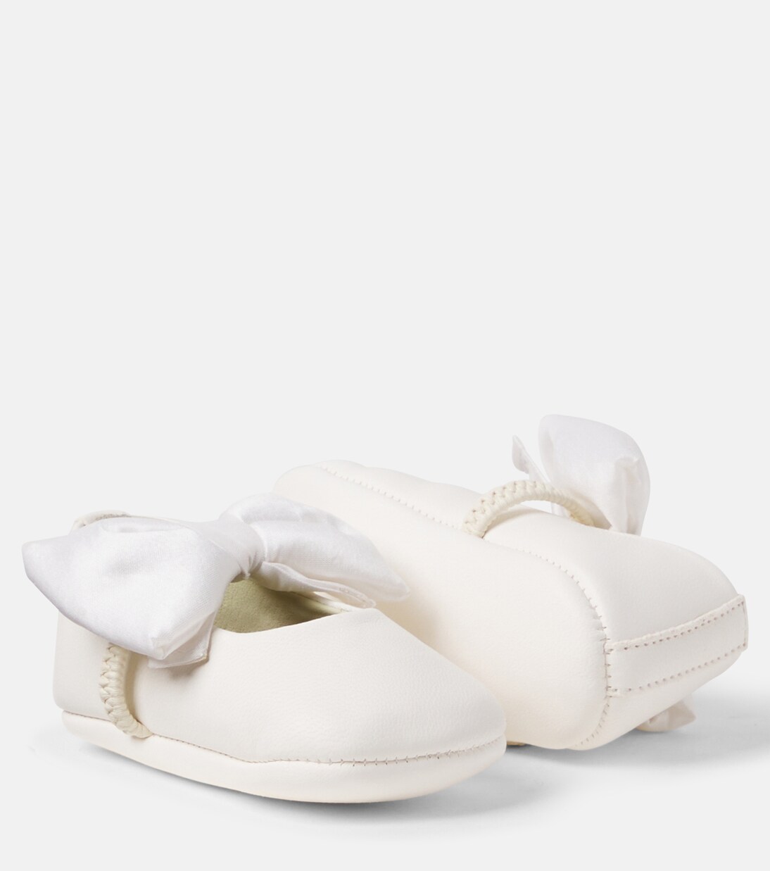 Baby Rose bow-detail leather booties | PèPè