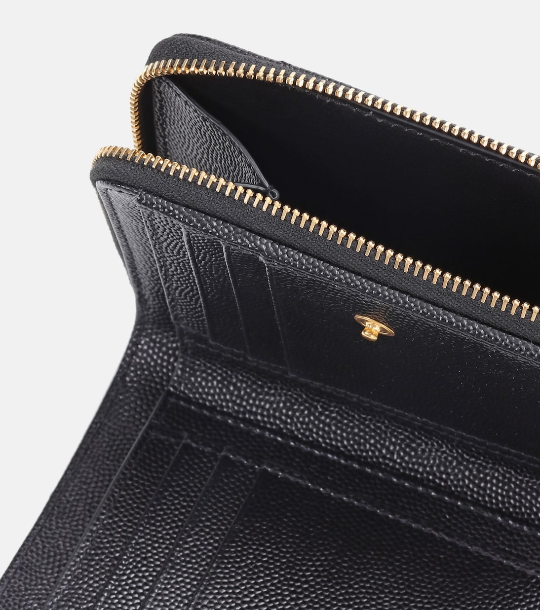 Portemonnaie Monogram Compact aus Leder | Saint Laurent