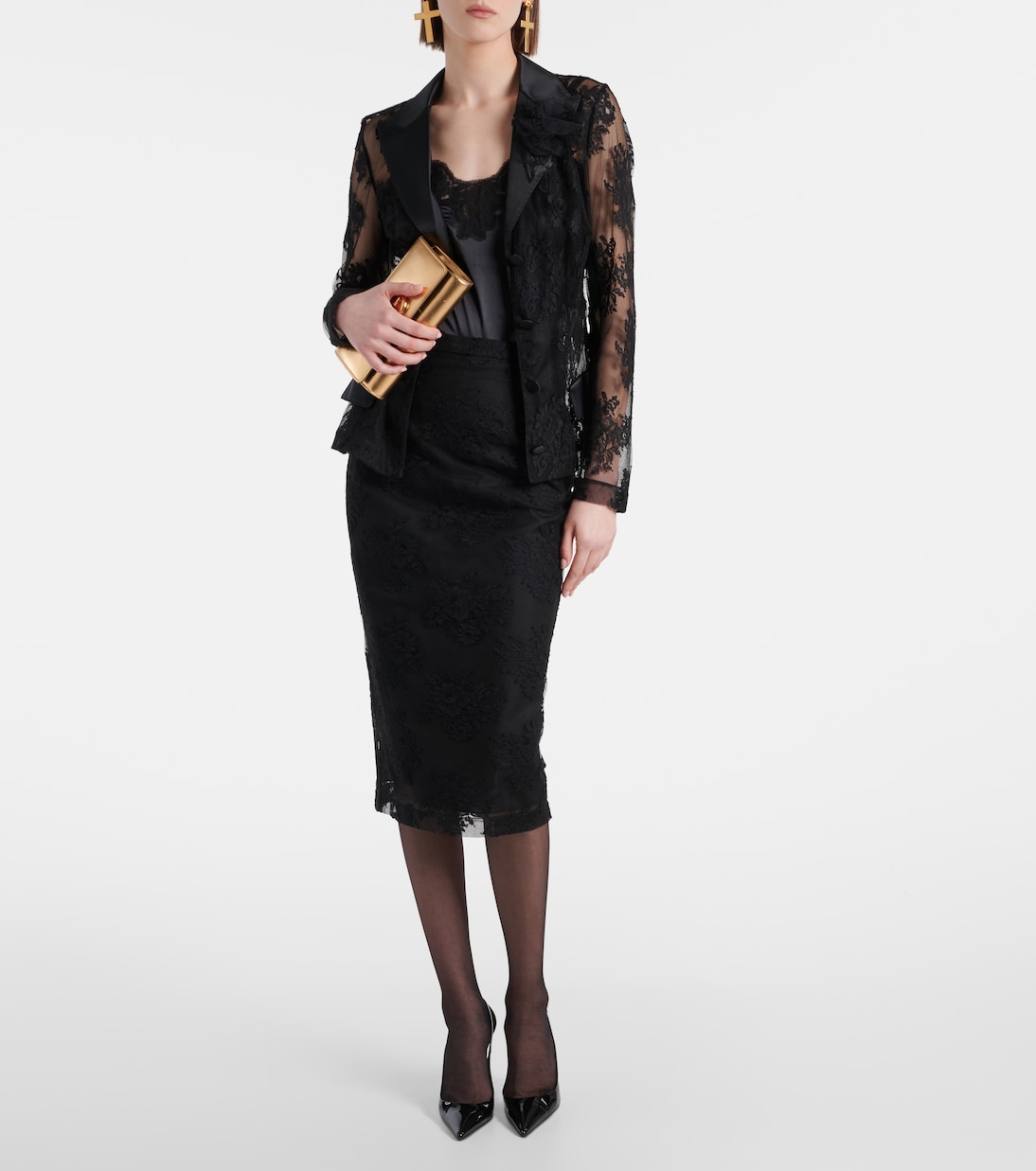 Camisole in raso di seta con pizzo | Dolce&Gabbana