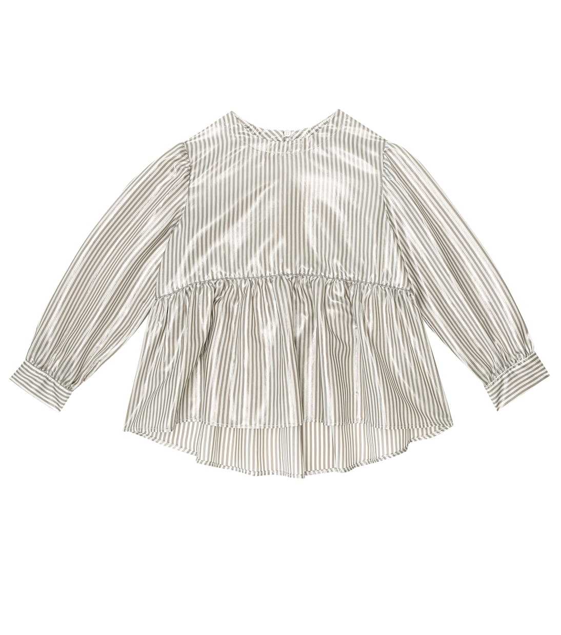 Blusa de seda a rayas | Brunello Cucinelli Kids