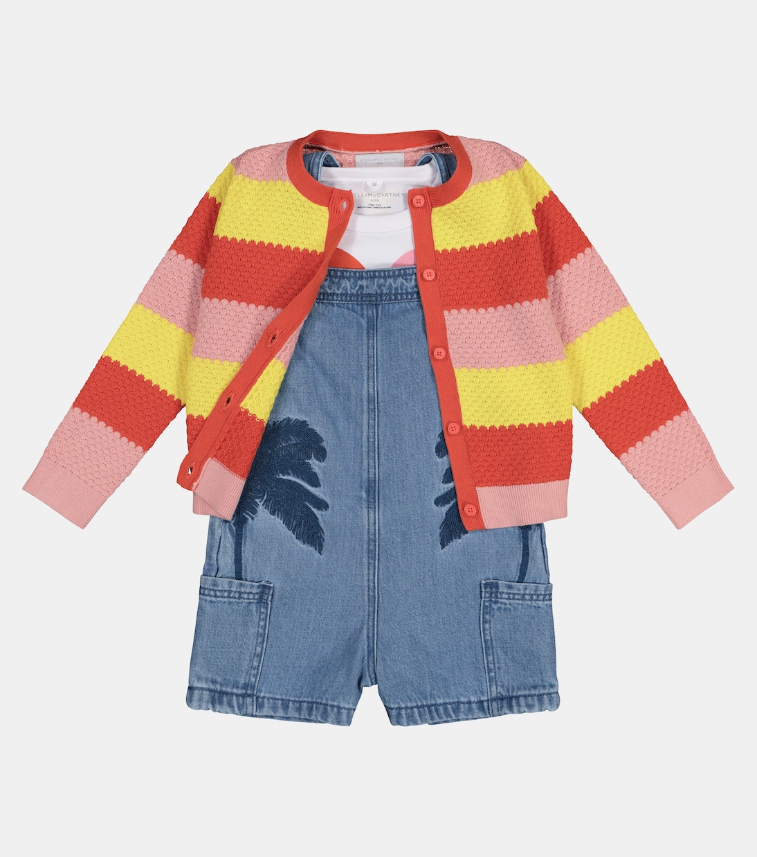 Cárdigan de algodón a rayas | Stella McCartney Kids