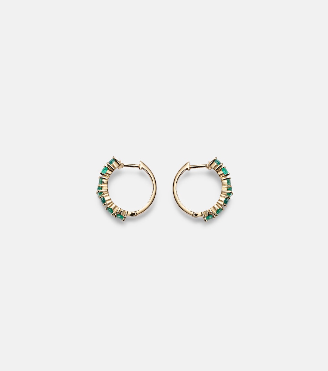 Boucles d'oreilles Rivulet en or jaune 18 ct et émeraudes | Ileana Makri
