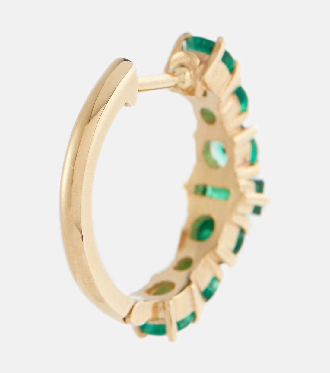 Boucles d'oreilles Rivulet en or jaune 18 ct et émeraudes | Ileana Makri