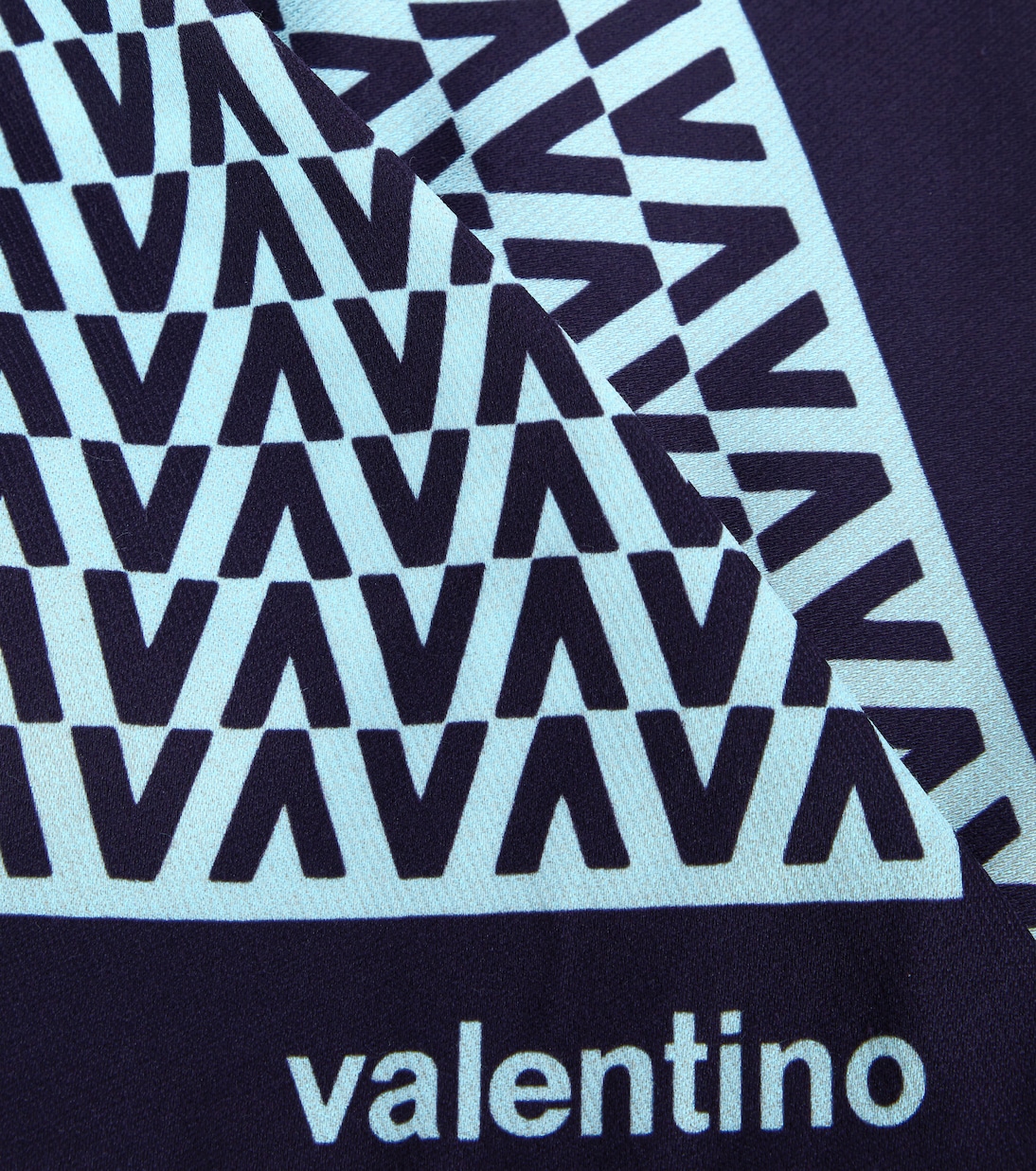 Foulard imprimé en soie et coton | Valentino