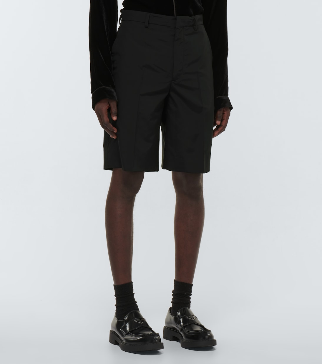 Bermuda wool-blend shorts | Prada