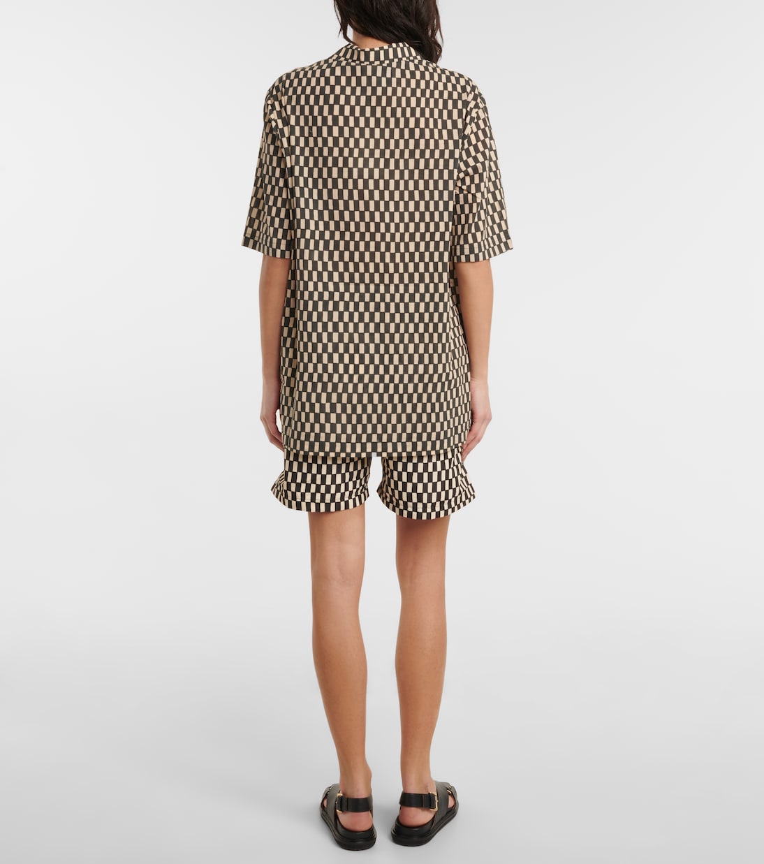 Maitho checked cotton top | Nanushka