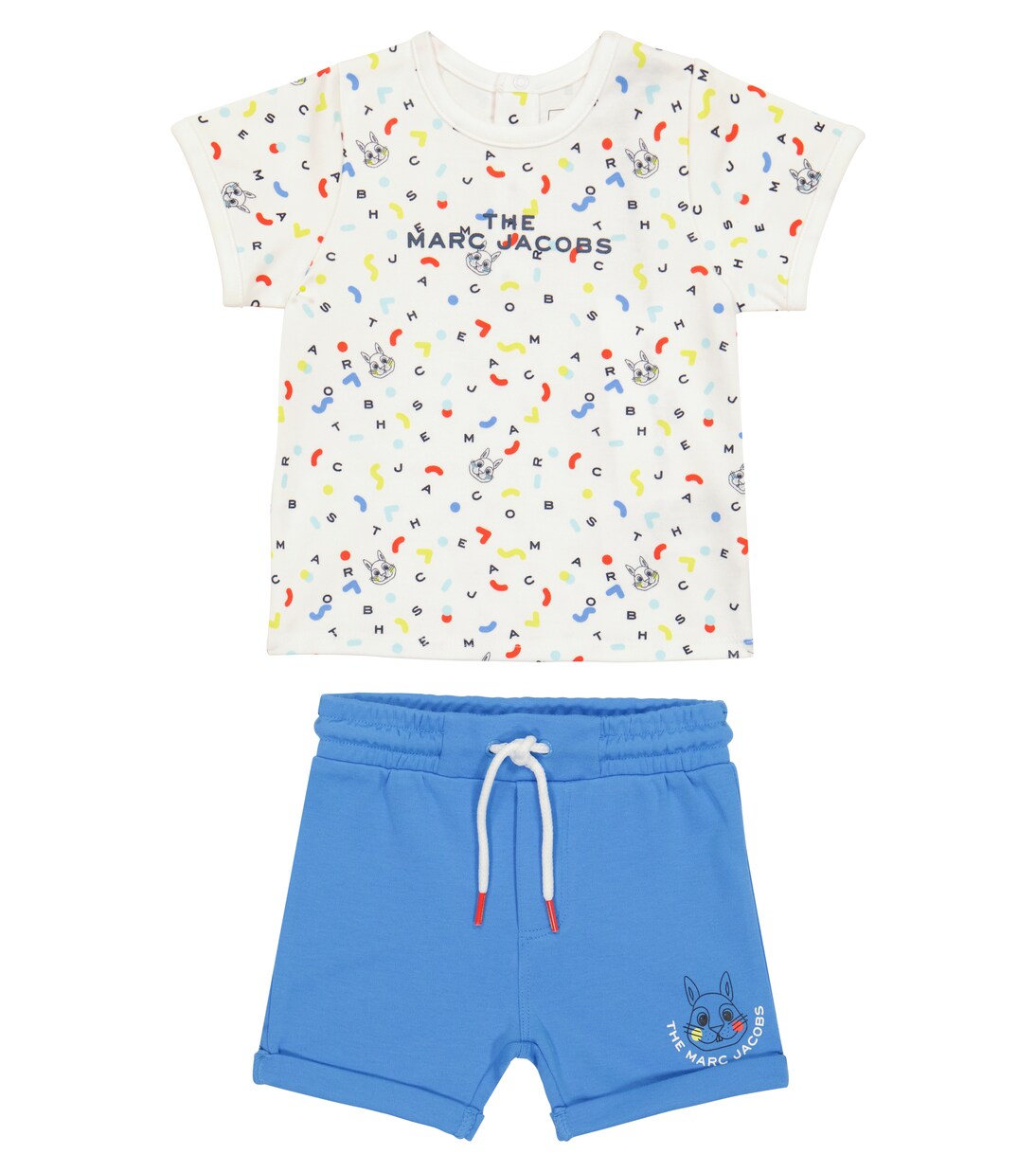 Baby - T-shirt e shorts in cotone con stampa | Marc Jacobs Kids