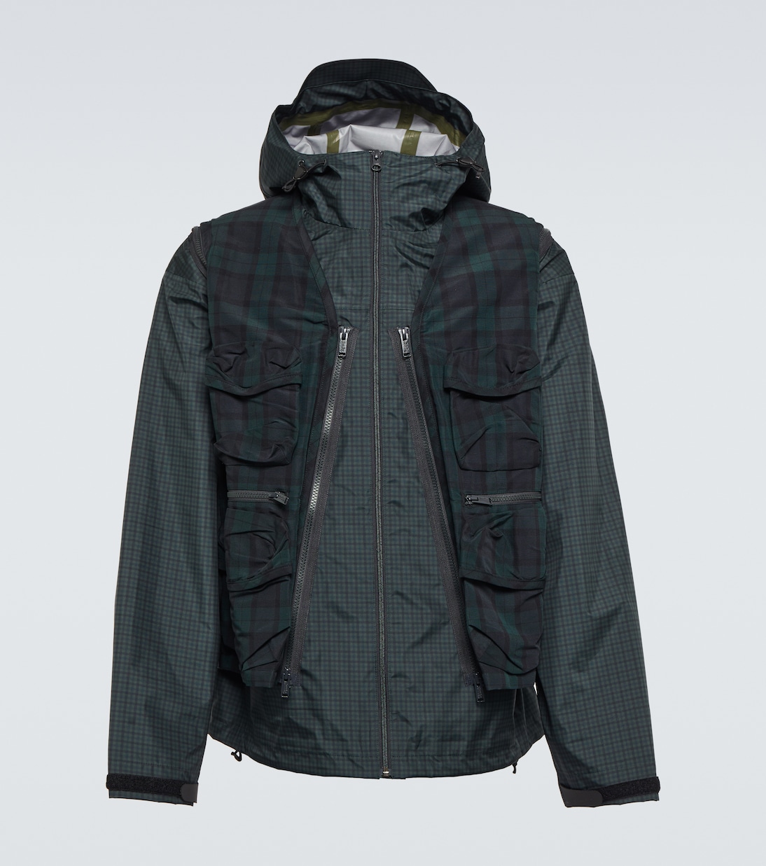 Checked layered blouson jacket | Undercover