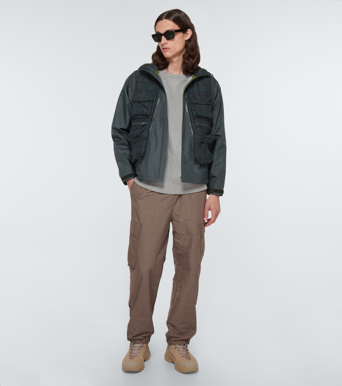 Checked layered blouson jacket | Undercover