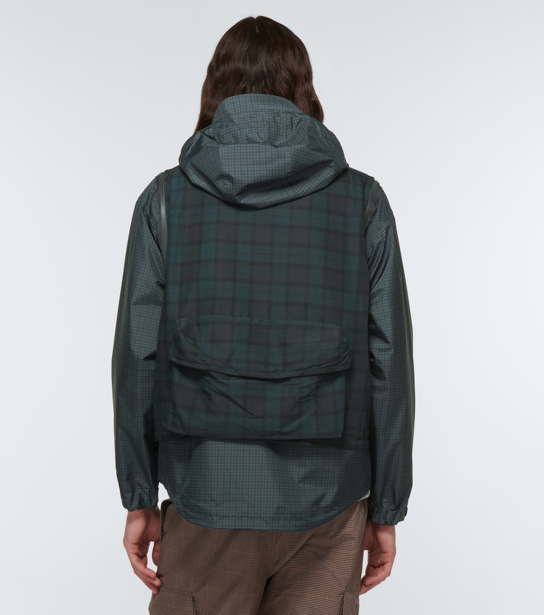 Checked layered blouson jacket | Undercover