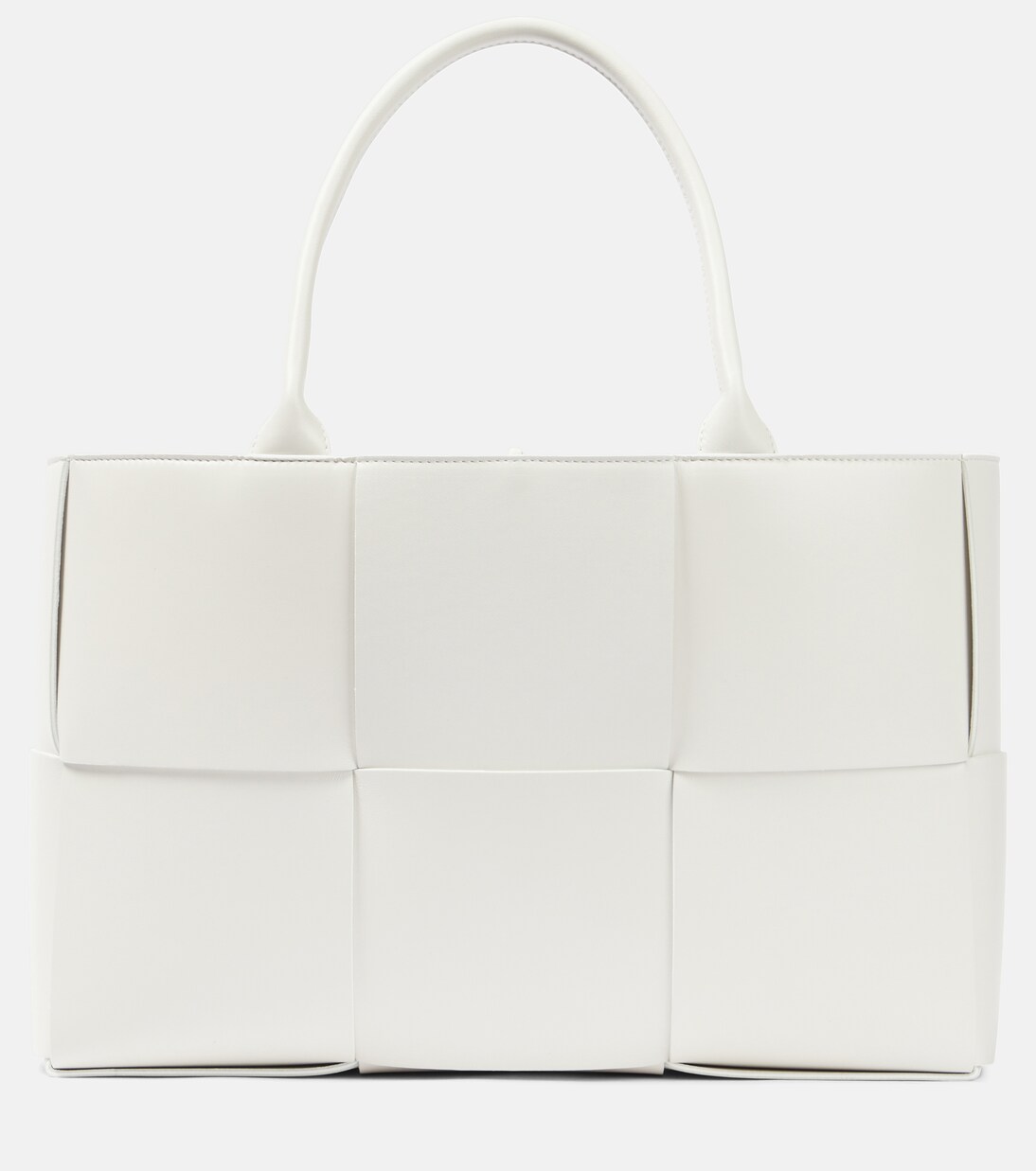 Arco Intreccio leather tote bag in white Bottega Veneta Mytheresa