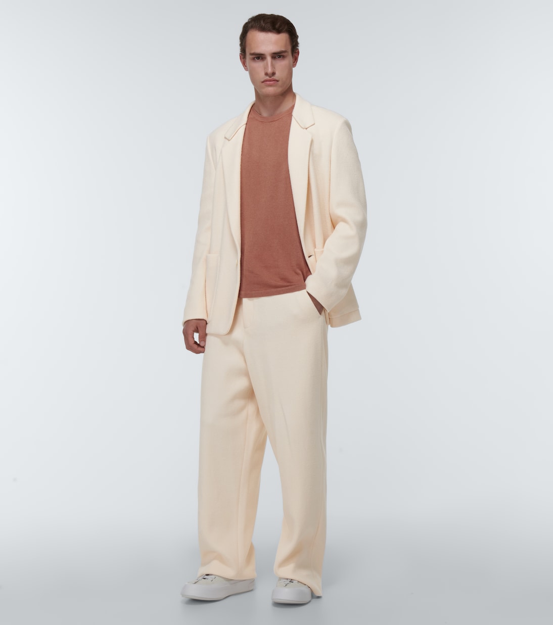 Straight cotton bouclé pants | Zegna