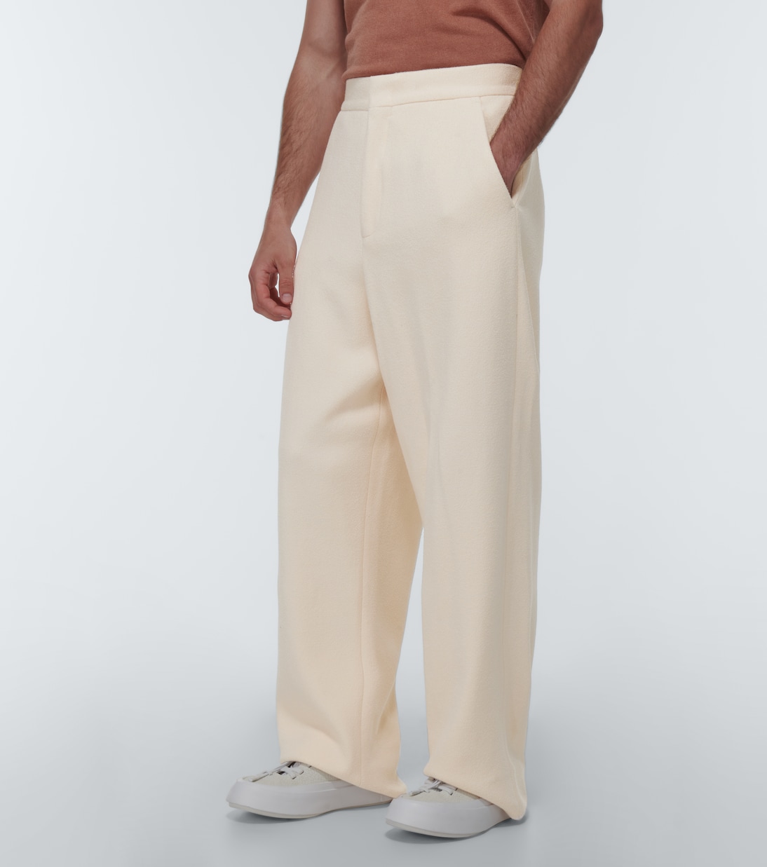 Straight cotton bouclé pants | Zegna