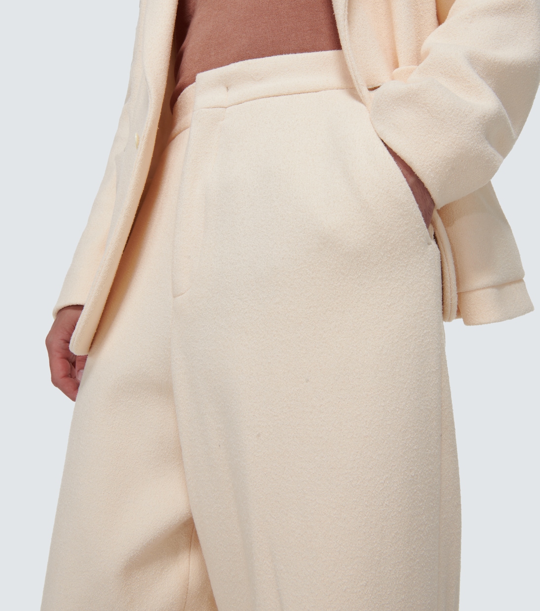 Straight cotton bouclé pants | Zegna