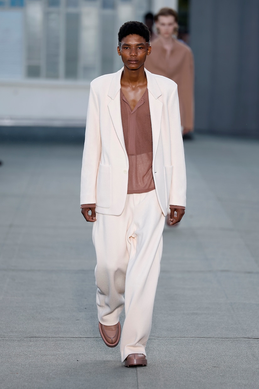 Straight cotton bouclé pants | Zegna