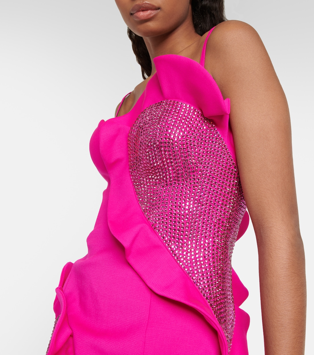 Embellished wool crêpe minidress | Area