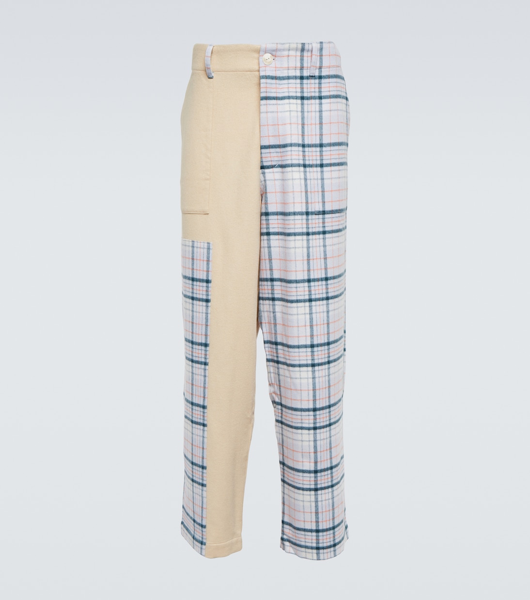 Pantalones de lana, seda y cachemir a cuadros | The Elder Statesman