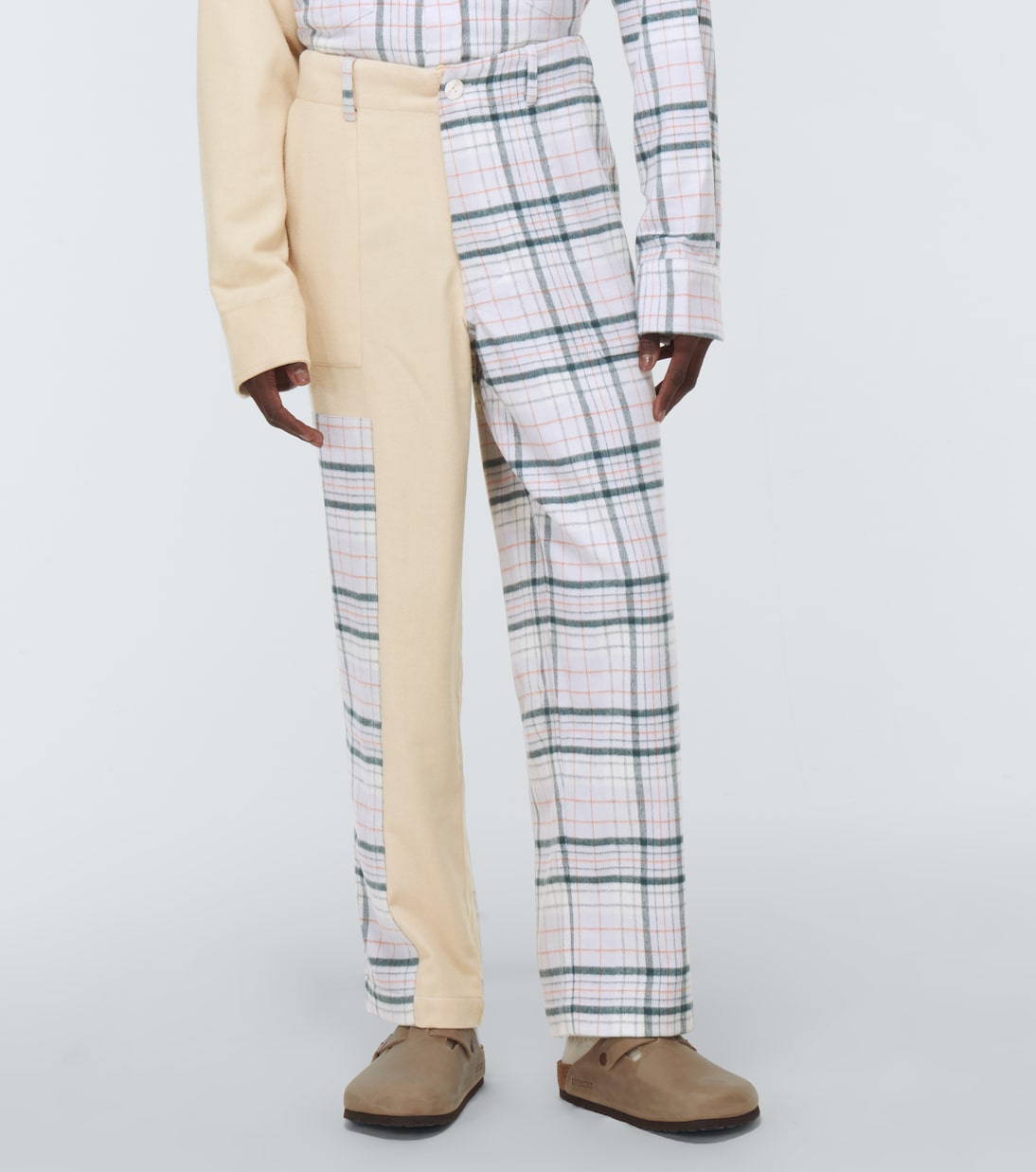 Pantalones de lana, seda y cachemir a cuadros | The Elder Statesman