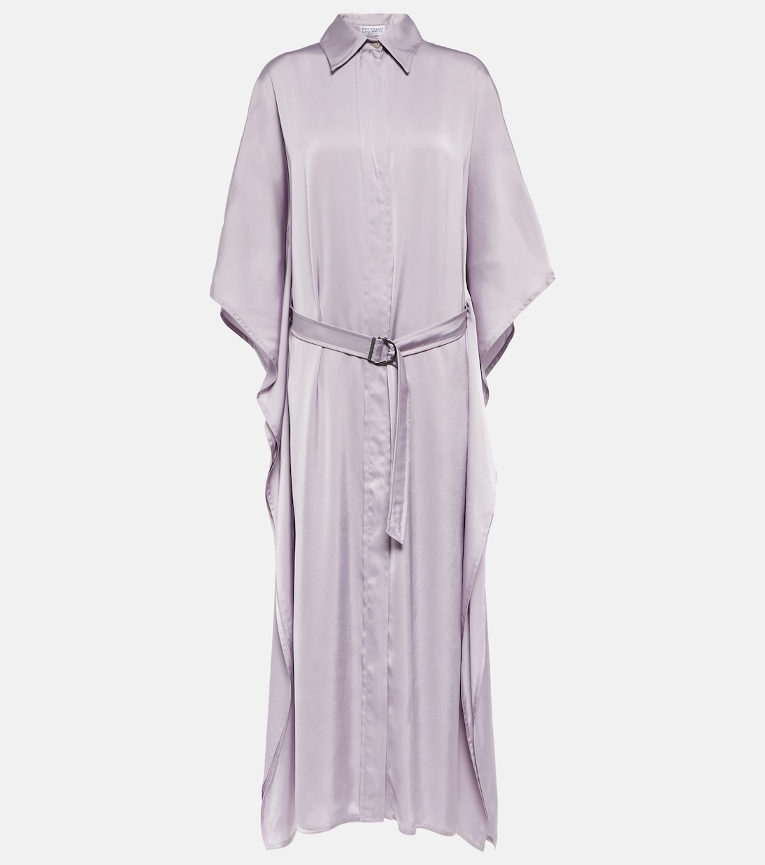 Hemdblusenkleid aus Satin | Brunello Cucinelli