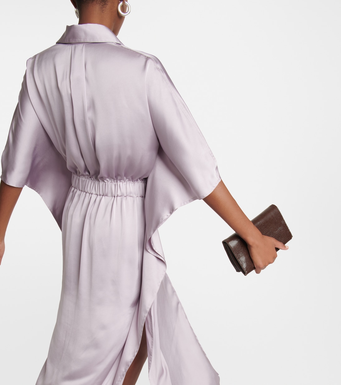 Hemdblusenkleid aus Satin | Brunello Cucinelli