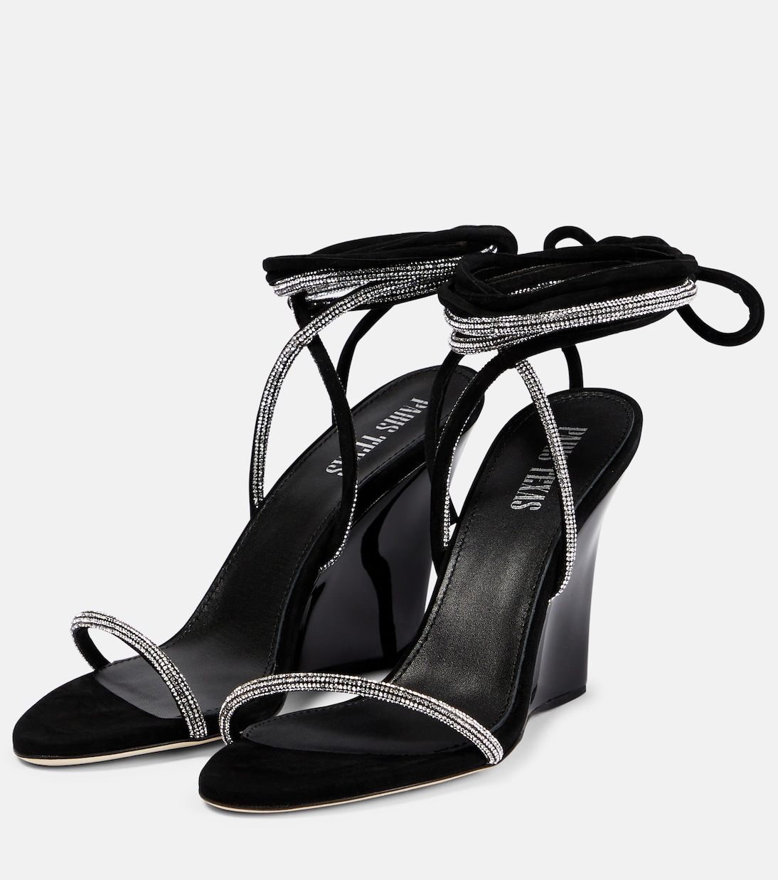 Willow embellished suede wedge sandals | Paris Texas