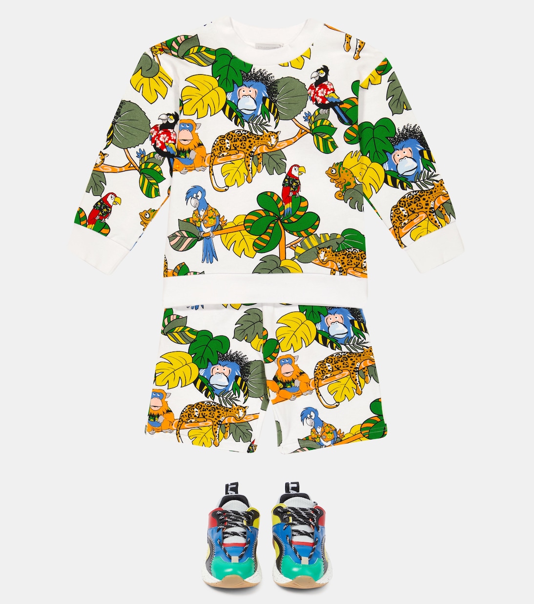 Printed cotton sweatshirt and shorts set | Stella McCartney Kids