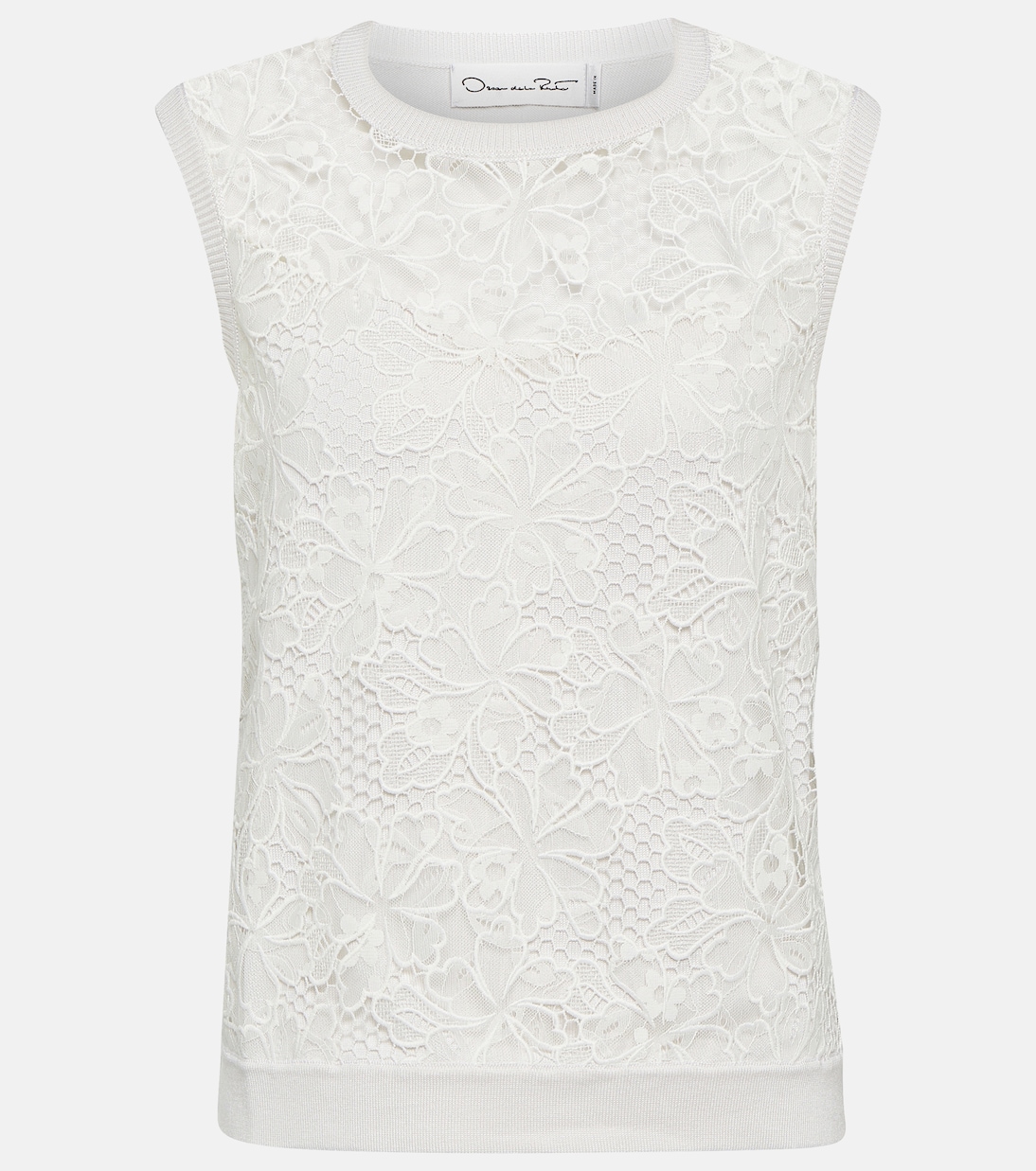 Top Chantilly aus einem Seidengemisch | Oscar de la Renta