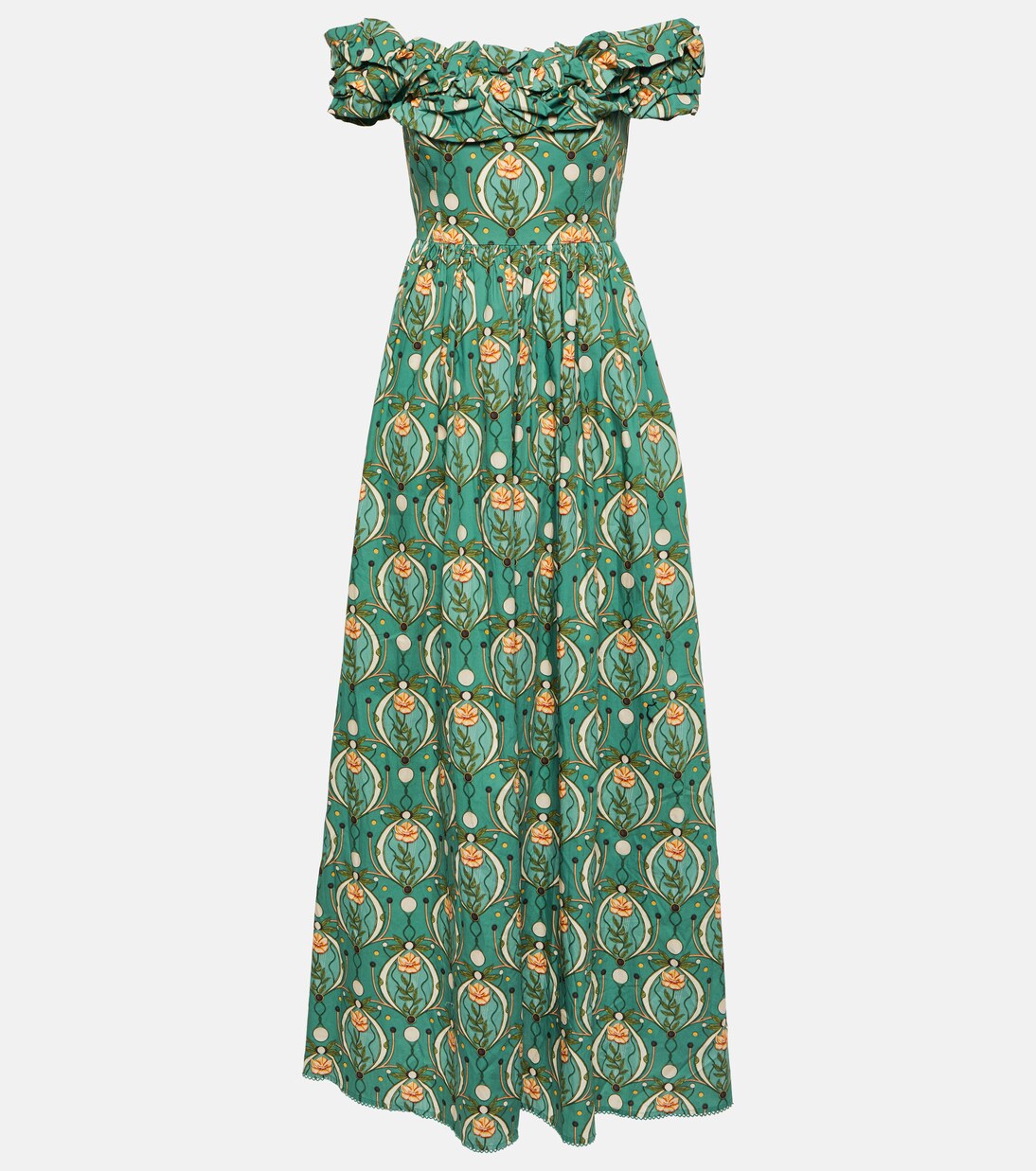 Espliego Lunar printed poplin maxi dress | Agua by Agua Bendita