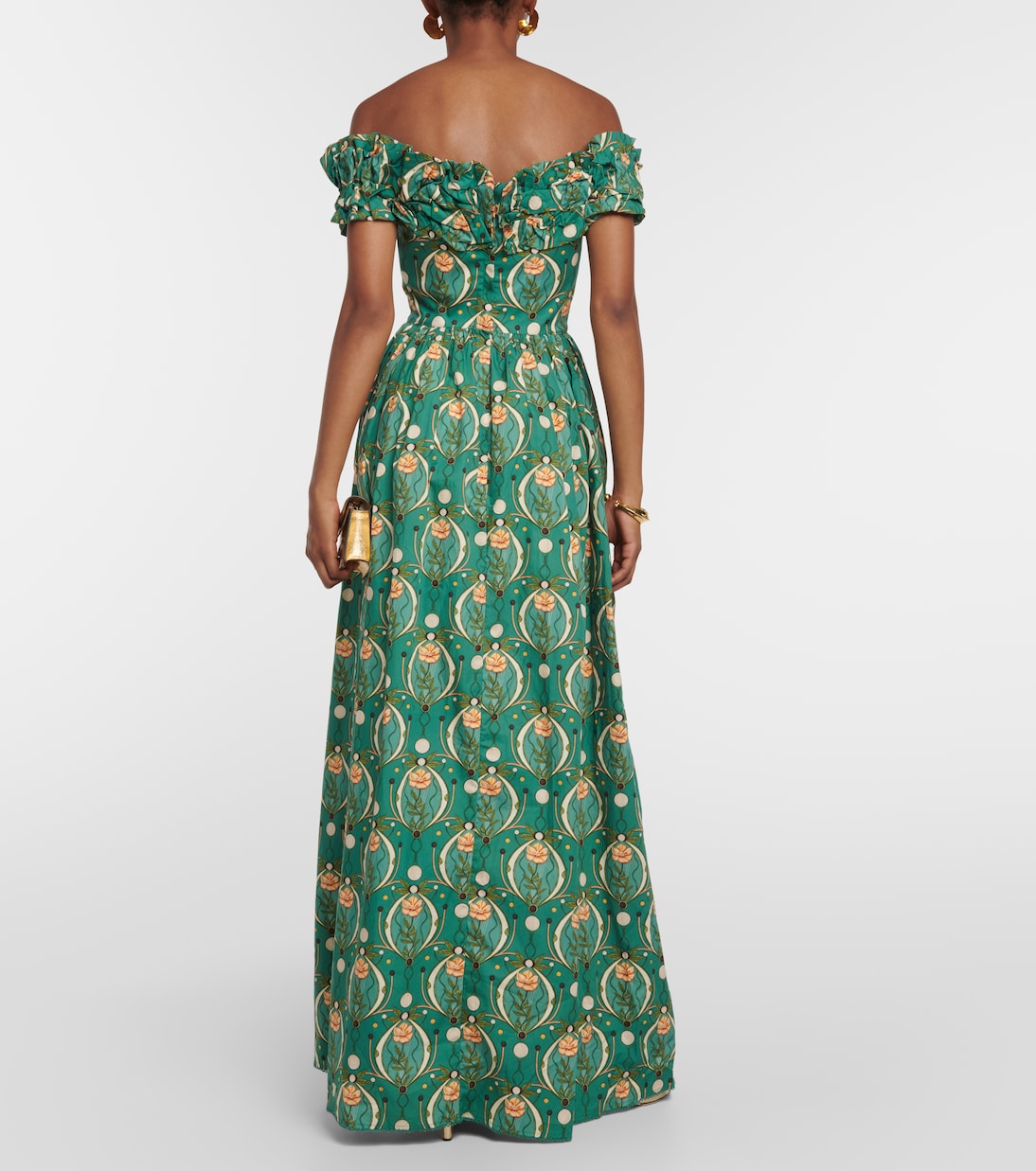 Espliego Lunar printed poplin maxi dress | Agua by Agua Bendita