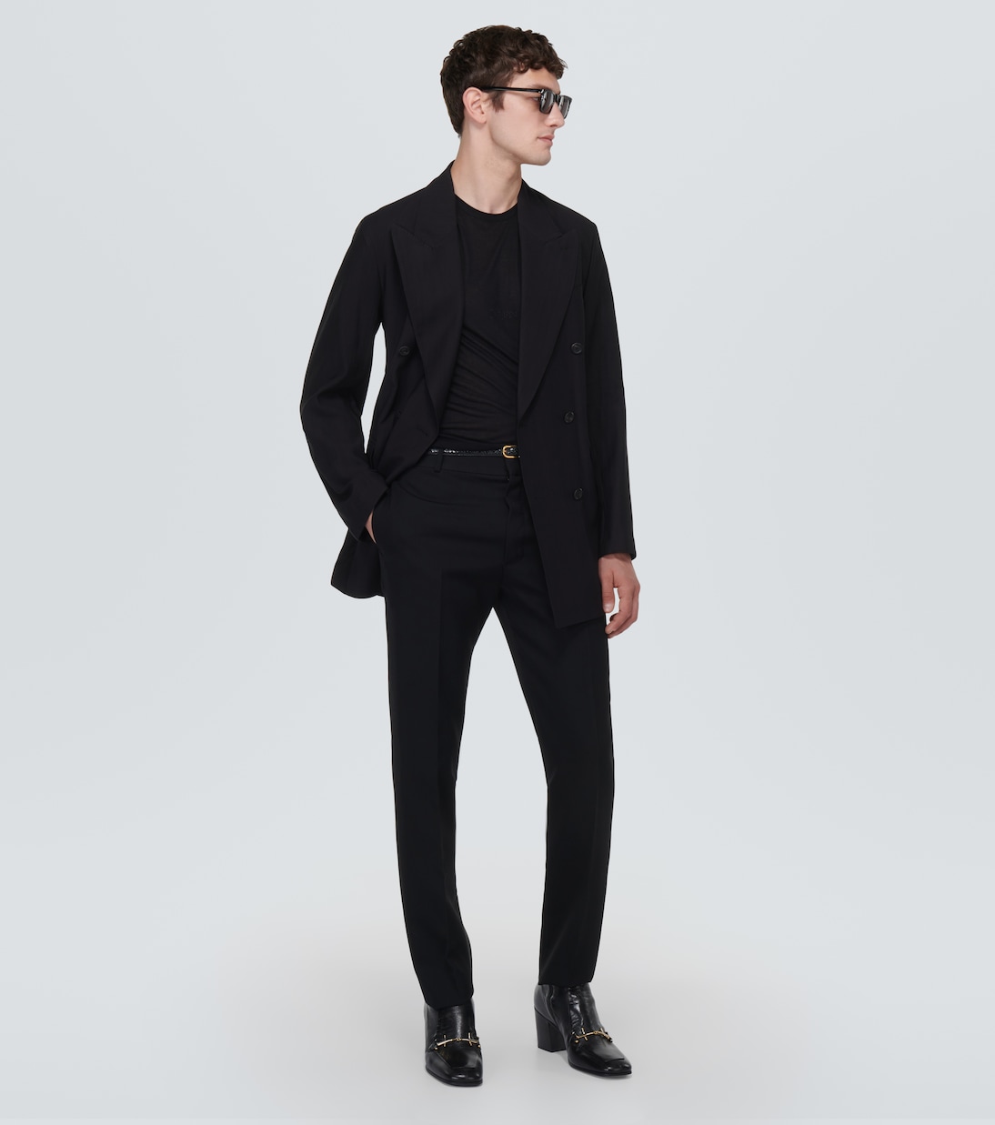 Logo embroidered T-shirt | Saint Laurent