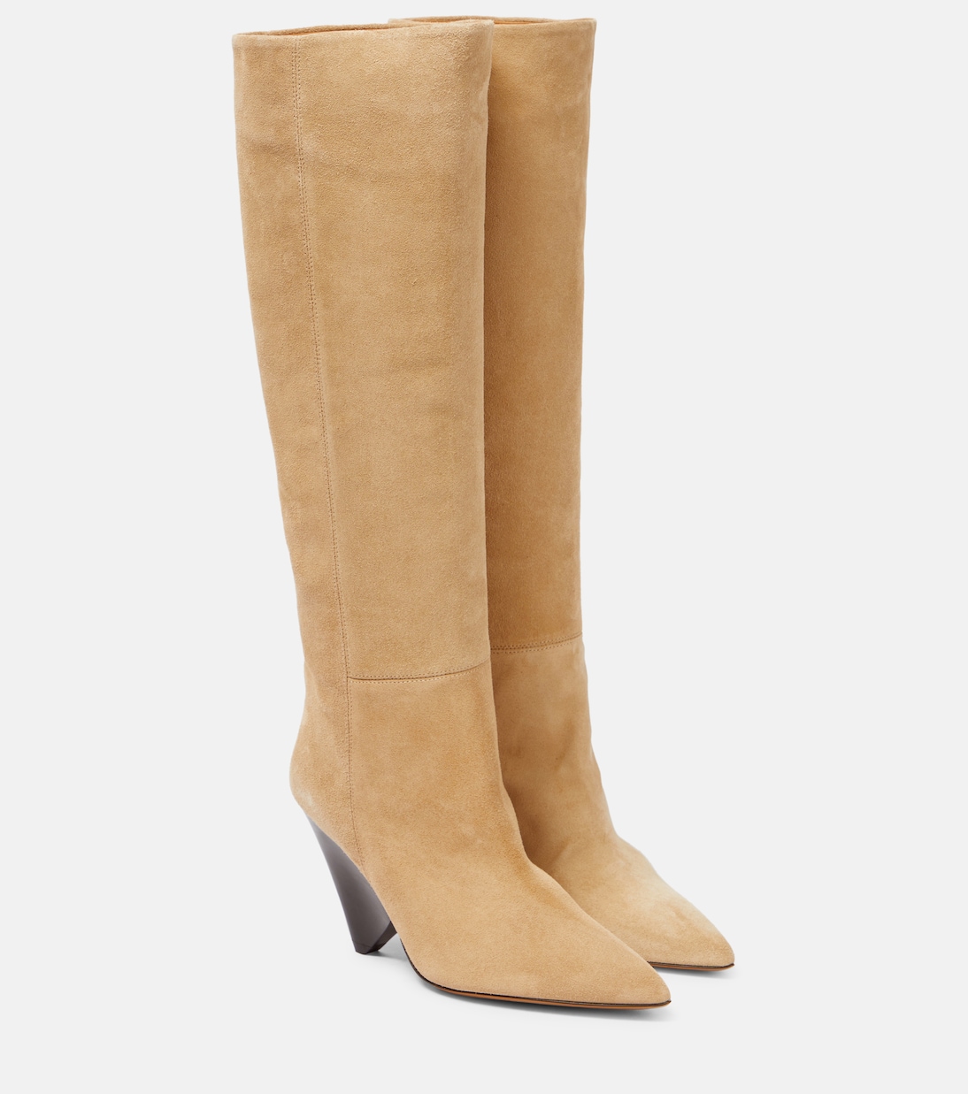 Lakita suede knee high boots in beige Isabel Marant Mytheresa