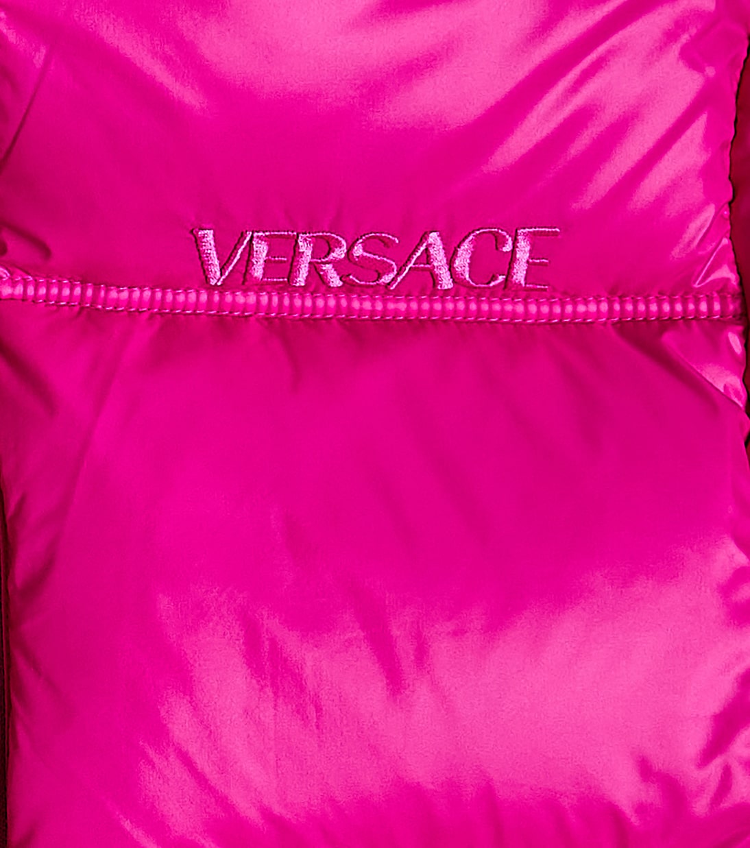 Giacca con pannelli in piuma e cappuccio | Versace Kids