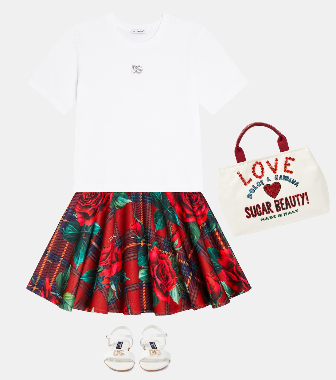 Falda de neopreno estampada | Dolce&Gabbana Kids