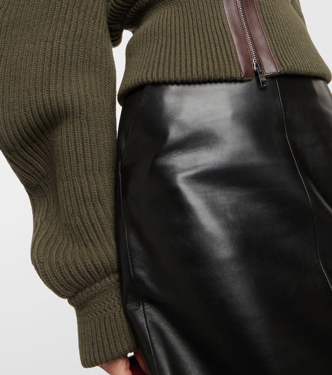Cardigan aus Schurwolle mit Leder | Tod's