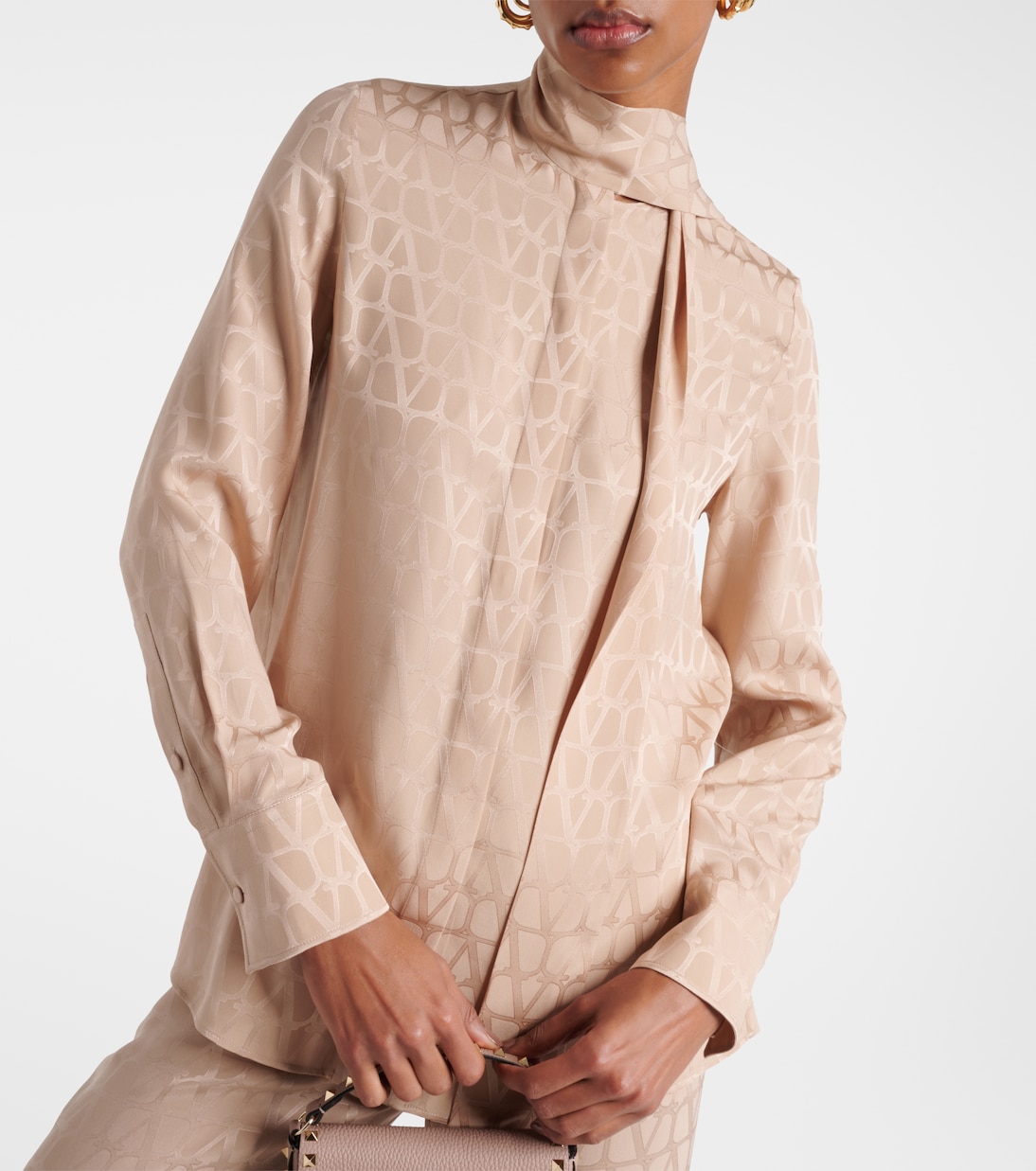 Schluppenbluse Toile Iconographe aus Seide | Valentino