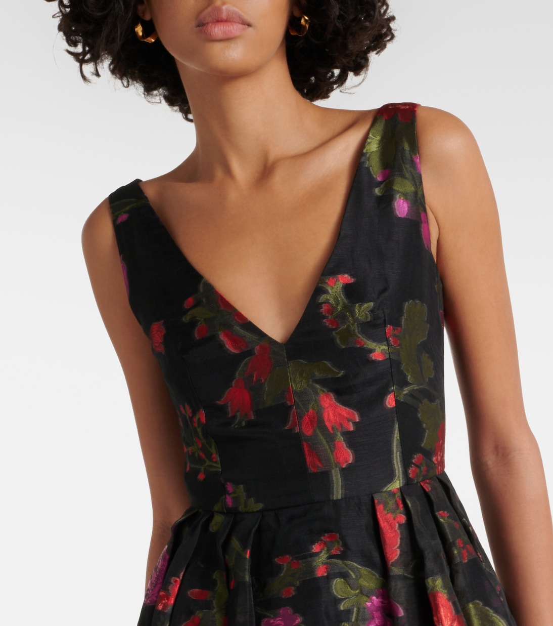 Vestido midi de organza floral | Erdem