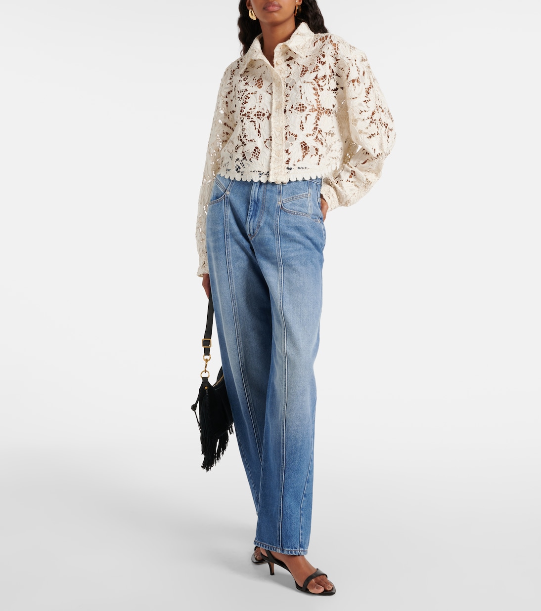 Cropped-Bluse aus Guipure-Spitze | Isabel Marant