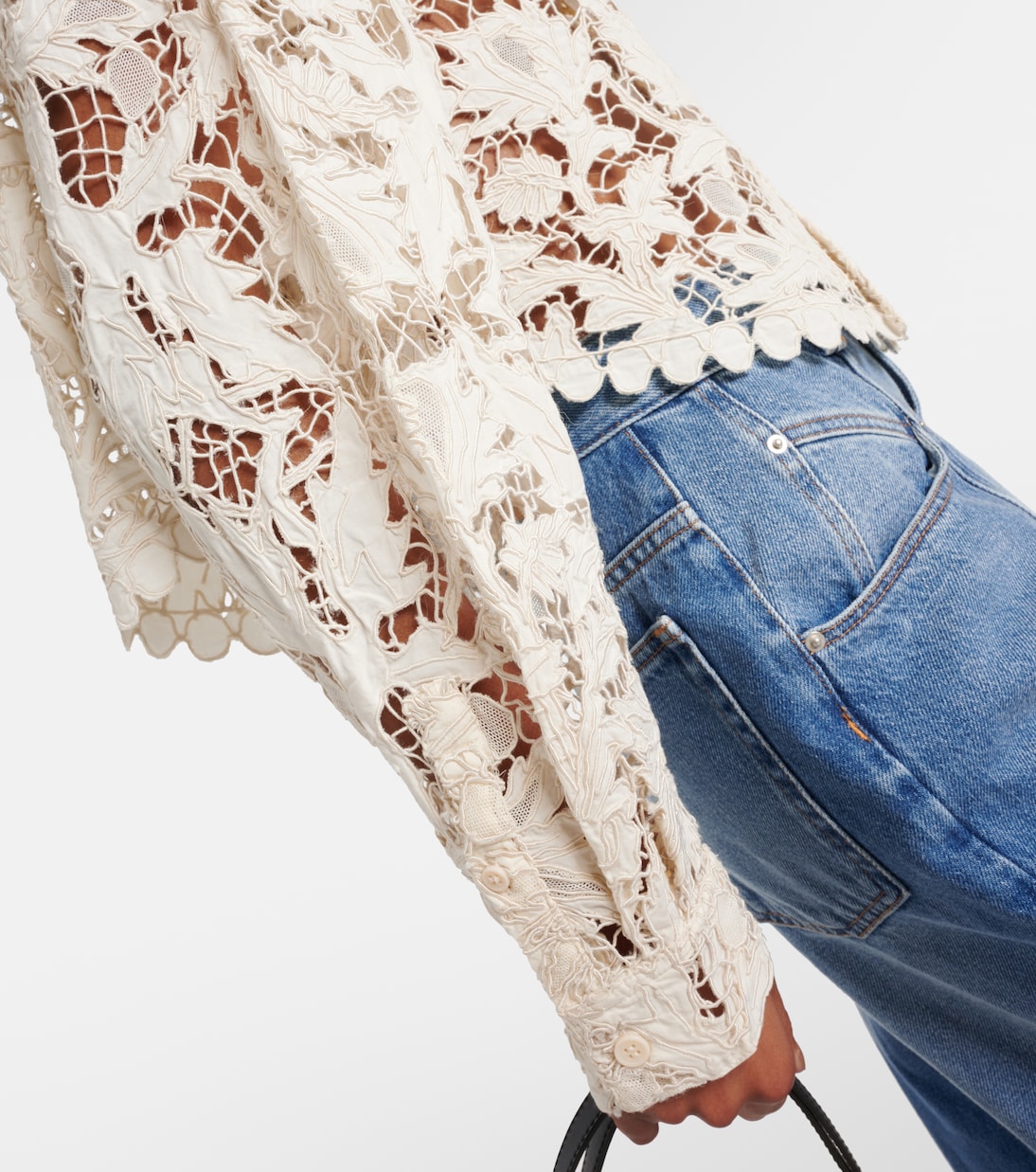 Cropped-Bluse aus Guipure-Spitze | Isabel Marant