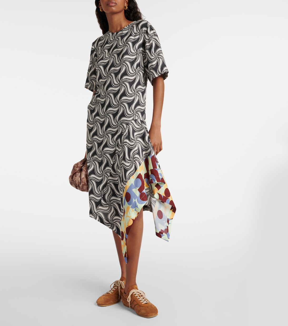 Vestido midi asimétrico estampado | Dries Van Noten