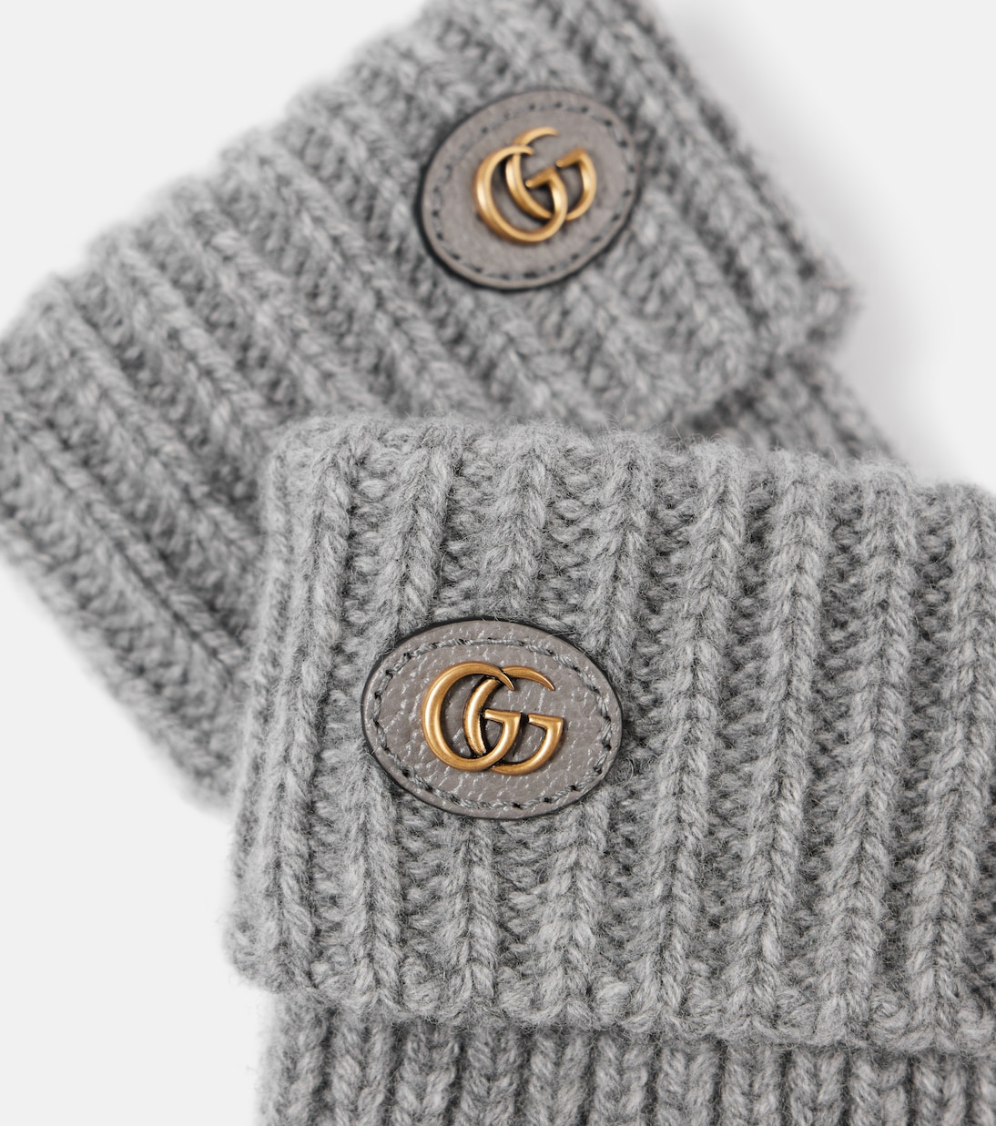 Guanti in lana e cashmere con logo Double G, stile giovane e raffinato
