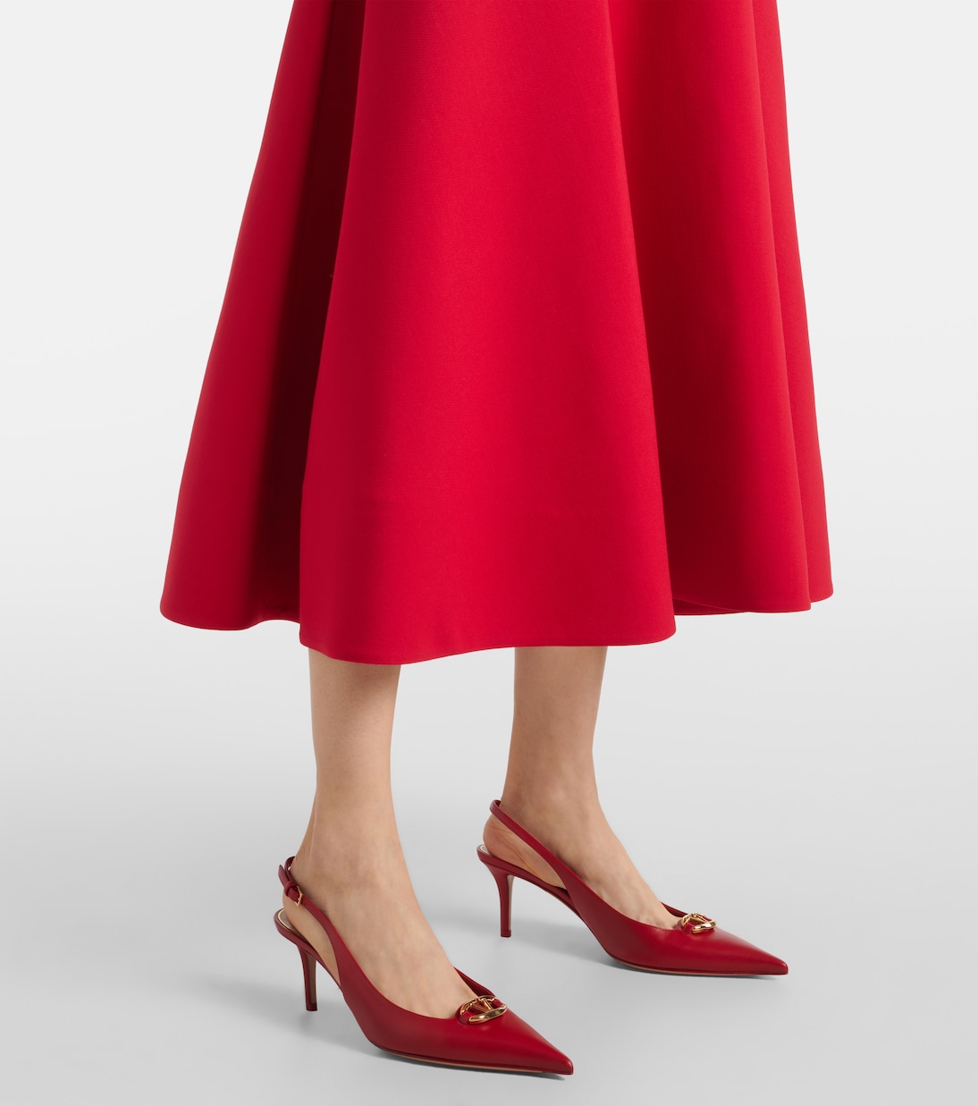 Abito midi in Crepe Couture con applicazioni | Valentino