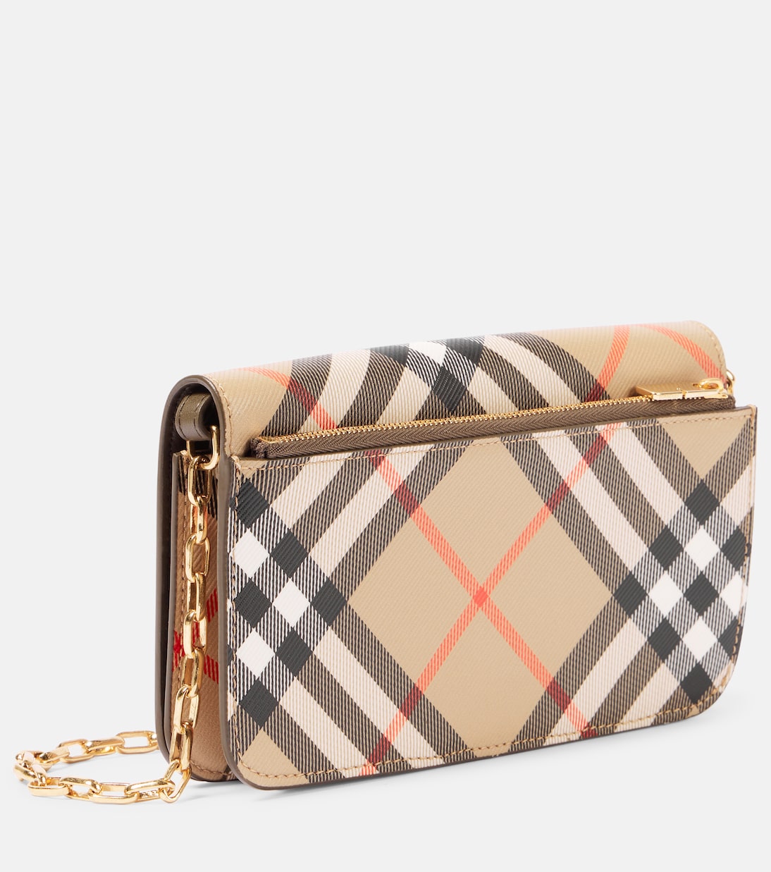Borsa a tracolla in tela con motivo Check firmata Burberry, stile giovane e moderno