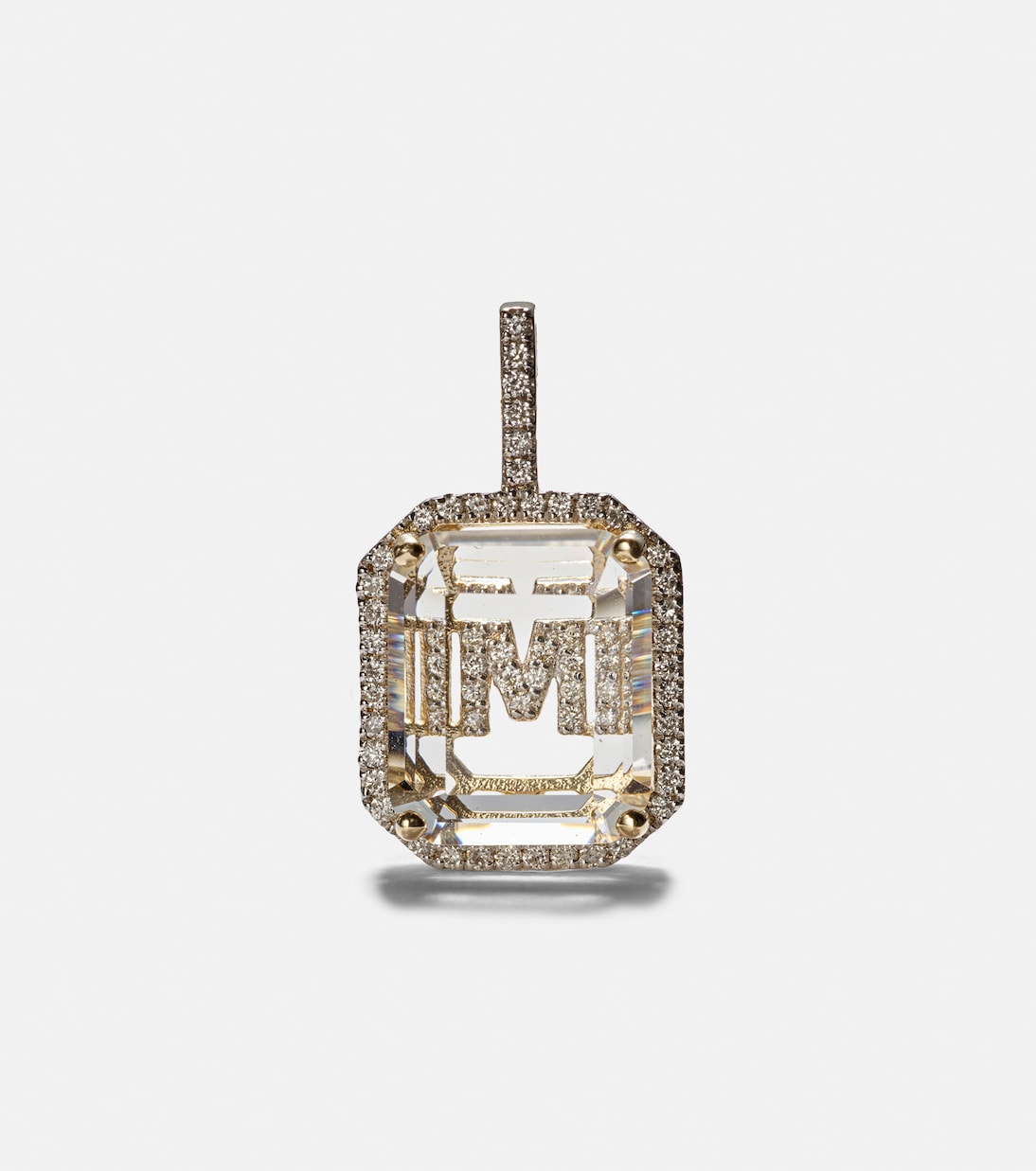 Collana in oro 14kt con quarzo e diamanti | Mateo