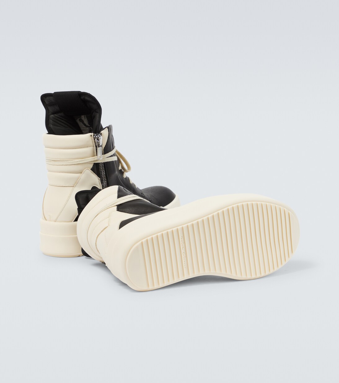 High-Top Plateau-Sneakers aus Leder | Rick Owens