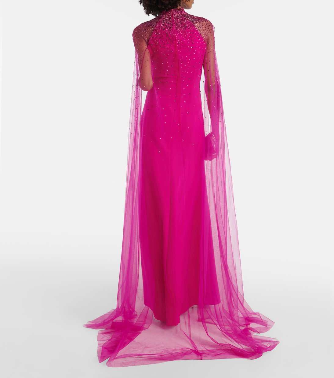 Limelight crystal-embellished caped gown | Jenny Packham