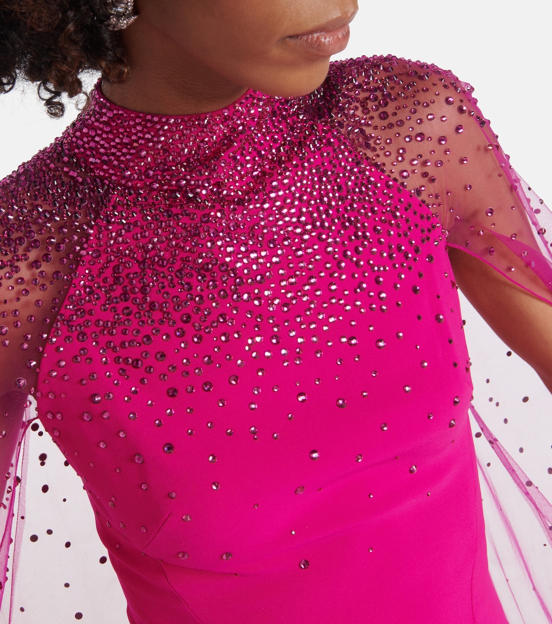 Limelight crystal-embellished caped gown | Jenny Packham