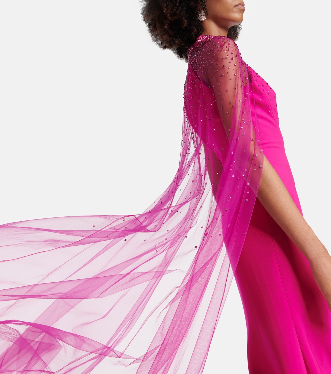 Limelight crystal-embellished caped gown | Jenny Packham