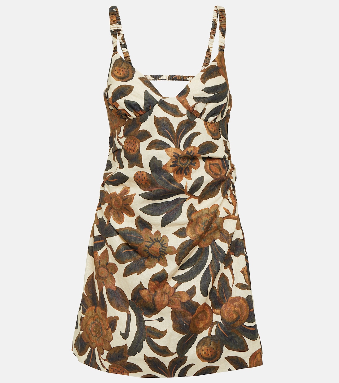 Primrose ruched linen minidress | SIR